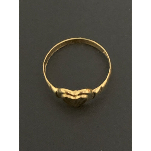 18K Gold Ring Heart 1.12 grams S 8.25 - Rafant