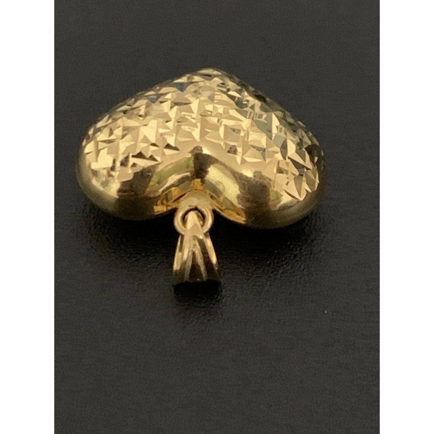18K Gold Pendant Puffed Heart 1.77 grams - Rafant