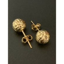 Load image into Gallery viewer, 18K Saudi Gold Stud Ball  Earrings - Rafant
