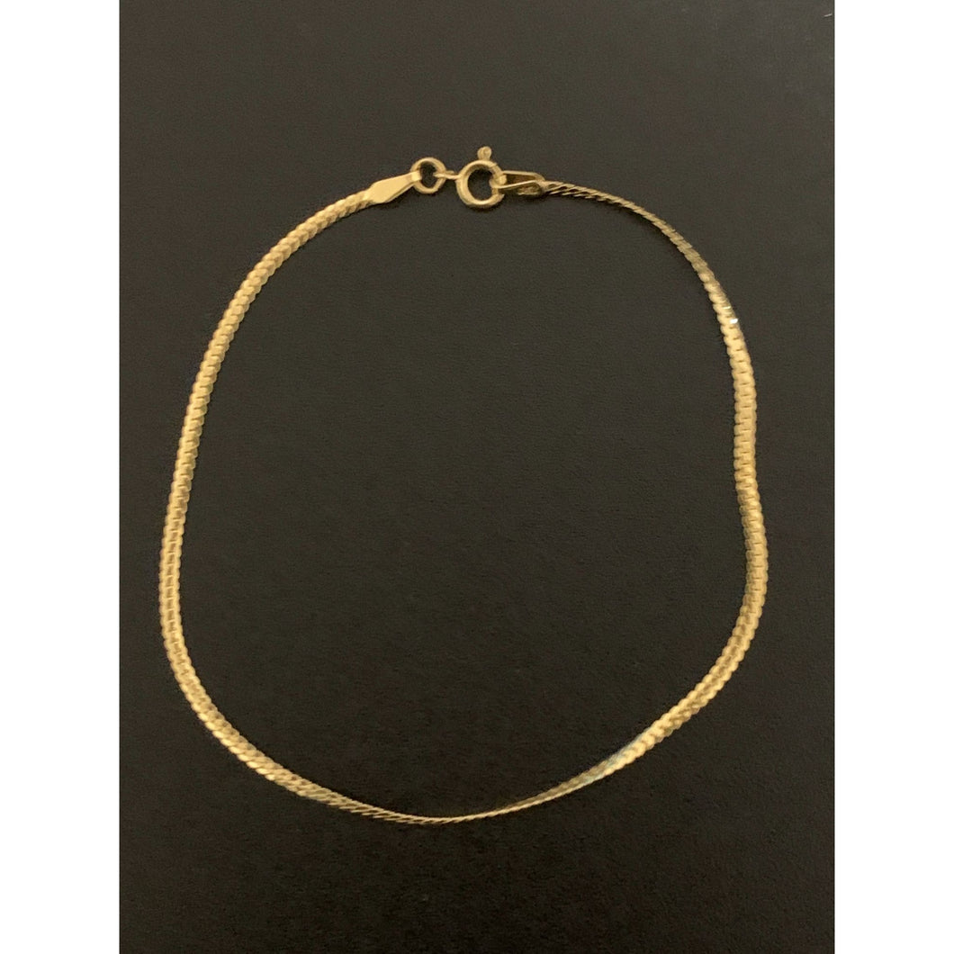 18K Gold Chain Bracelet 7 inches 0.79 grams Lightweight Dainty - Rafant