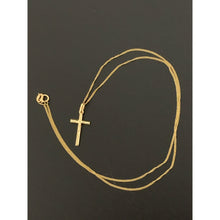 Load image into Gallery viewer, 18K Gold Necklace Chain 18 inches Cross Pendant 1.44 grams - Rafant

