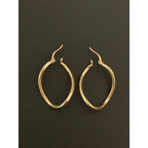 18K Gold Earrings Hoops Loops 1.60 grams - Rafant