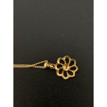 Load image into Gallery viewer, 18K Gold Necklace Chain 17.75 inches with Flower Pendant 1.66 grams - Rafant
