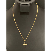 Load image into Gallery viewer, 18K Gold Necklace Chain 17.50 inches with Cross Pendant 1.52 grams - Rafant
