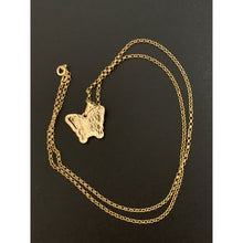 Load image into Gallery viewer, 18K Gold Necklace Rolo Chain 19.50&quot; with Butterfly Pendant 3.01 grams - Rafant
