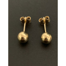 Load image into Gallery viewer, 18K Gold Earrings Stud Balls Polished Small 1.55 grams - Rafant
