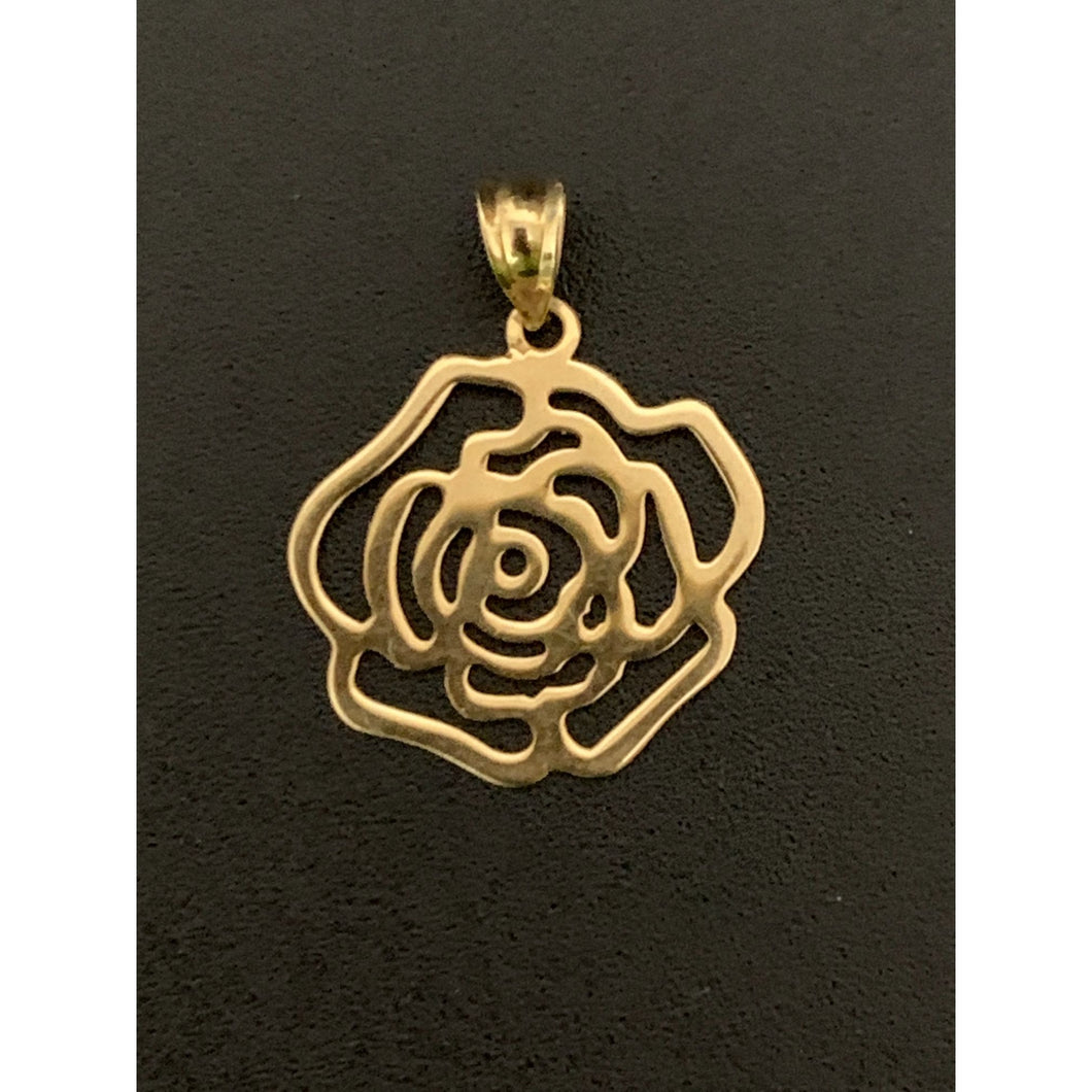 18K Gold Pendant Flower 0.83 grams - Rafant