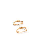 Load image into Gallery viewer, 18K Gold Earrings Huggie Very Tiny Hoops Star - Rafant
