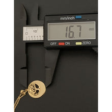 Load image into Gallery viewer, 18K Gold Necklace Chain Cable 15.75&quot; with Tree of Life Pendant 2.28 grams - Rafant
