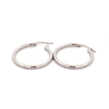 Load image into Gallery viewer, 18K White Gold Earrings Hoops 1.26 grams - Rafant
