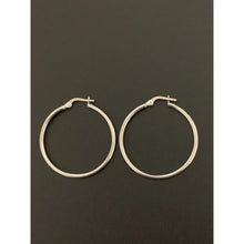 Load image into Gallery viewer, 18K Gold Earrings Hoops Loops 1.78 grams White Gold - Rafant
