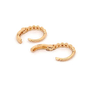 Load image into Gallery viewer, 18K Gold Earrings Huggie Beaded Very Tiny Hoops - Rafant
