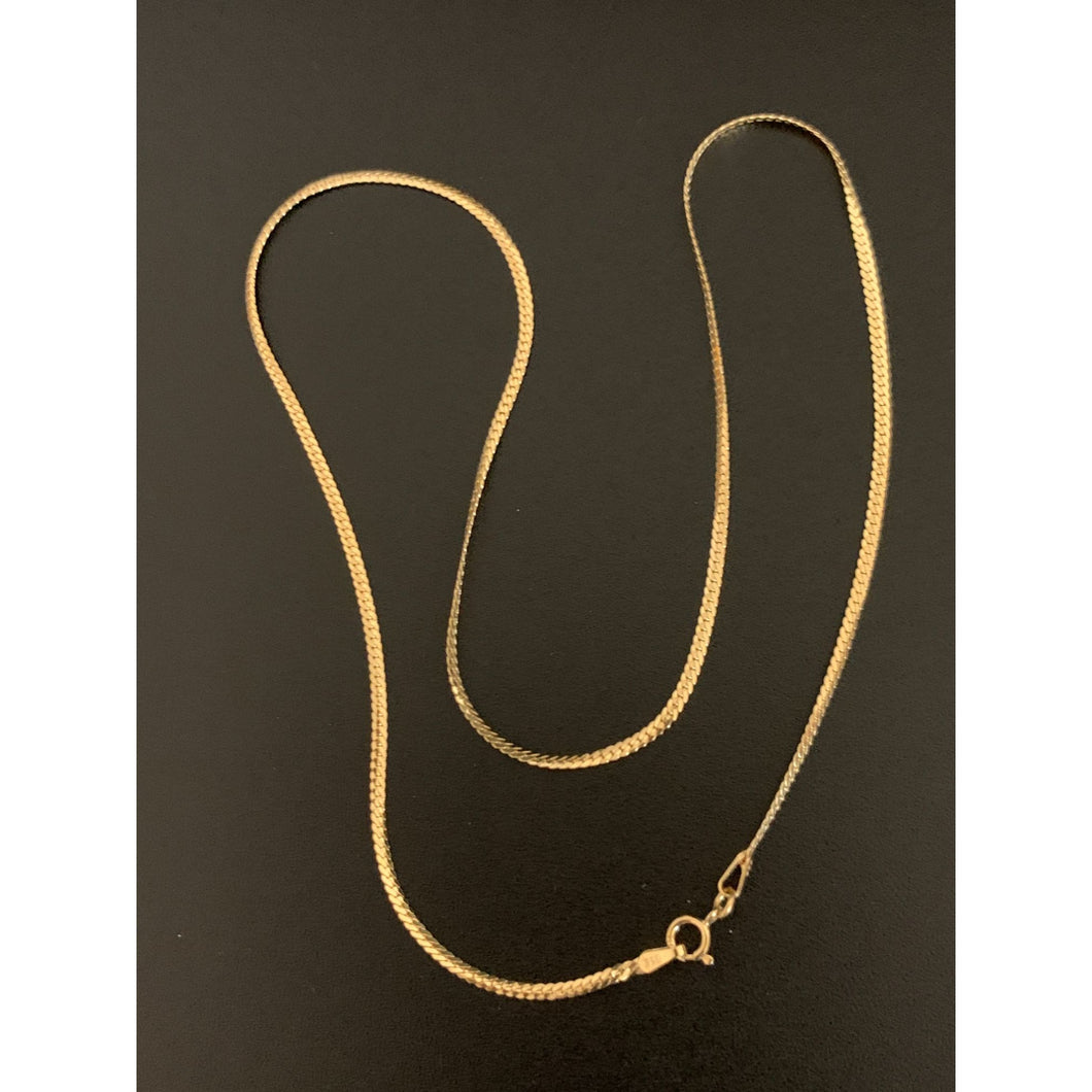 18K Gold Necklace Chain Only 15.75 inches 1.43 grams - Rafant
