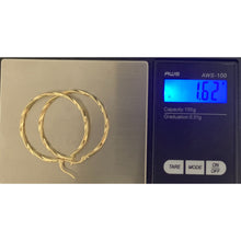 Load image into Gallery viewer, 18K Gold Earrings Hoops Loops Twisted 1.62 grams - Rafant
