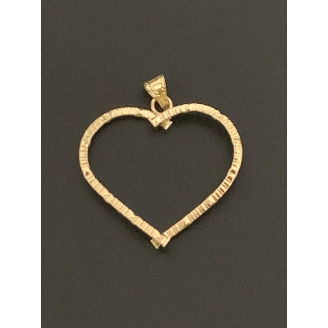 18K Gold Pendant Heart 1.41 grams - Rafant