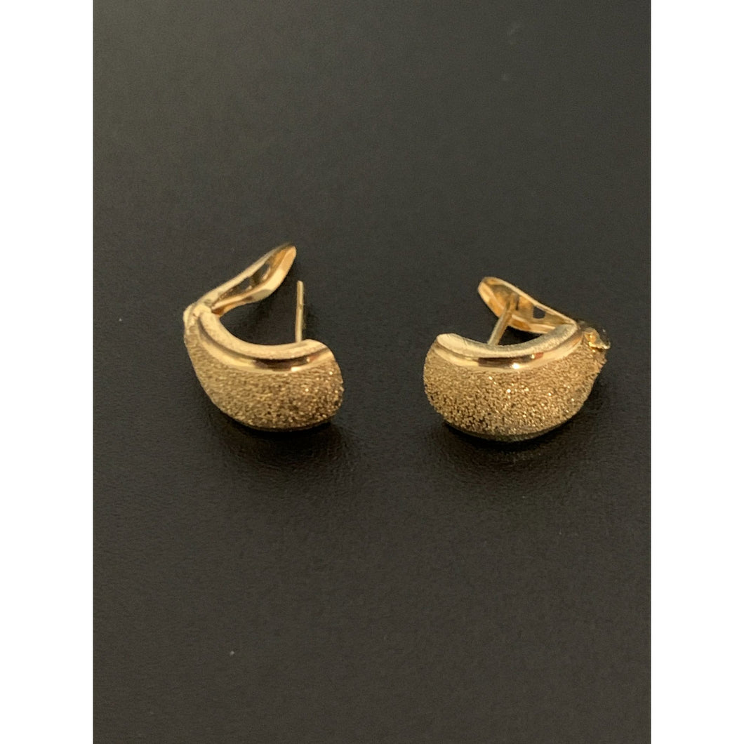 18K Gold Earrings French Clips 1.35 grams - Rafant