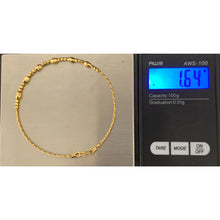 Load image into Gallery viewer, 18K Gold Beaded Bracelet Bangle Soft 1.64 grams Size 6.75 inches - Rafant
