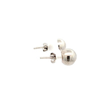 Load image into Gallery viewer, 18K White Gold Earrings Stud Balls Polished - Rafant
