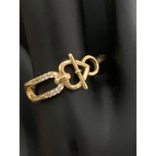 Load image into Gallery viewer, 18K Gold Ring Size 6.75 Heart with Russian Stones - Rafant
