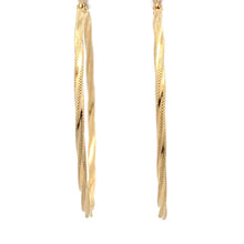 Load image into Gallery viewer, 18K Gold Earrings Hoops Spiral Extra Large 2.20 grams - Rafant
