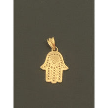 Load image into Gallery viewer, 18K Gold Pendant Hand of Fatima Cubic Zirconia 1.25 grams - Rafant

