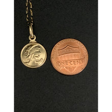 Load image into Gallery viewer, 18K Gold Necklace Chain 17.75&quot; with Woman Lady Pendant 2.07 grams - Rafant
