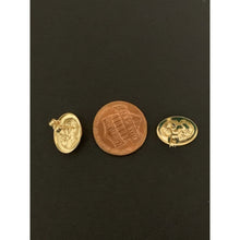 Load image into Gallery viewer, 18K Gold Earrings Stud Woman Lady Oval 1.14 grams - Rafant
