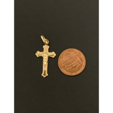 Load image into Gallery viewer, 18K Gold Pendant Cross Jesus Christ 0.71 grams - Rafant
