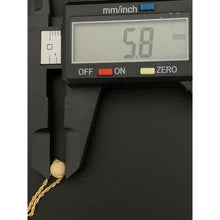 Load image into Gallery viewer, 18K Gold Necklace Chain 17.50 inches with Frosted Ball Pendant 1.04 grams - Rafant
