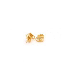 Load image into Gallery viewer, 18K Yellow Gold Earrings Heart Stud 1.16 grams - Rafant
