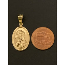Load image into Gallery viewer, 18K Gold Pendant Oval Woman Lady 0.92 grans - Rafant
