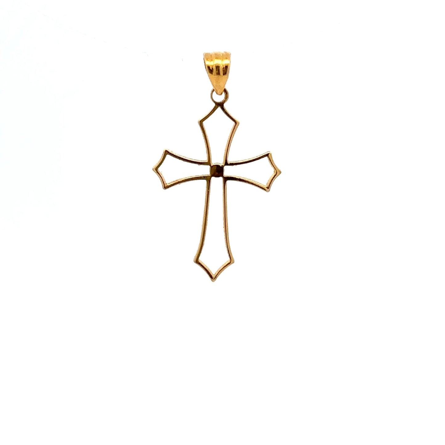 18K Gold Pendant Cross Religious 0.49 grams - Rafant