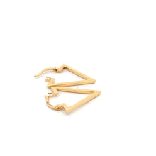 Load image into Gallery viewer, 18K Yellow Gold Earrings Triangle 1.75 grams - Rafant
