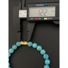 Load image into Gallery viewer, 24K Gold Piyao Pixiu Lucky Charm Bracelet Blue Turquoise Gemstones - Rafant
