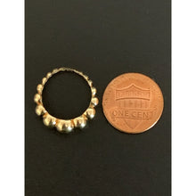 Load image into Gallery viewer, 18K Gold Ring Beaded Bubble  3.02 grams Size 4.75 - Rafant
