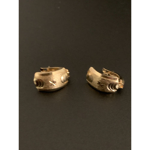 18K Gold Earrings French Clips 1.07 grams - Rafant