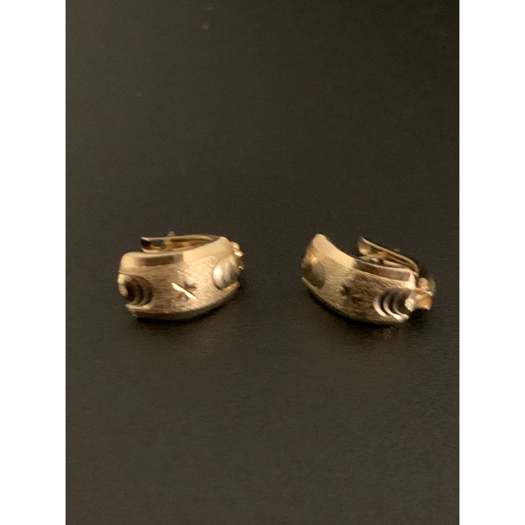 18K Gold Earrings French Clips 1.07 grams - Rafant