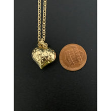 Load image into Gallery viewer, 18K Gold Necklace Chain Mariner 19.50 inches with Puffed Heart Pendant 4.84 grams - Rafant
