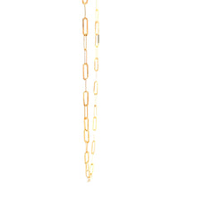 Load image into Gallery viewer, 18K Yellow Gold Necklace Chain Paperclip 18 inches 0.95 grams - Rafant
