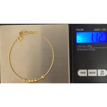 Load image into Gallery viewer, 18K Gold Bracelet Flexible Small Beads 1.12 grams 6.75 inches - Rafant
