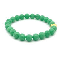 Load image into Gallery viewer, 24K Gold Money Bag Lucky Charm Bracelet Gemstones Natural Green Jadeite Jade 8mm - Rafant
