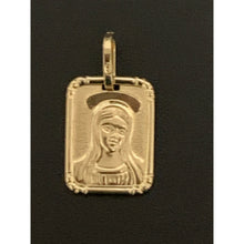 Load image into Gallery viewer, 18K Gold Pendant Square Woman Lady 2.65 grams with Defects  Back Has Scratches - Rafant
