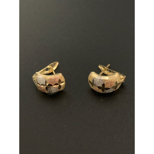 18K Gold Earrings French Clips 1.29 grams - Rafant