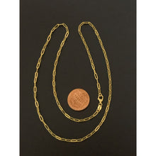 Load image into Gallery viewer, 18K Gold Necklace Chain Paperclip Small Links 18 inches 2.78 grams Thin - Rafant
