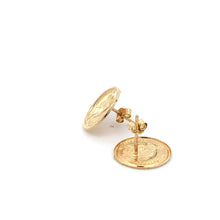 Load image into Gallery viewer, 18K Yellow Gold Stud Earrings Round Circle - Rafant
