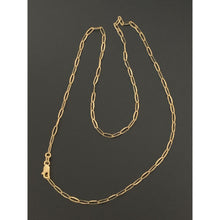 Load image into Gallery viewer, 18K Gold Necklace Chain Only Paper Clips 17.75 inches 2.76 grams - Rafant
