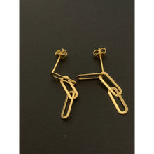 Load image into Gallery viewer, 18K Gold Earrings Paperclip Post 0.70 grams - Rafant
