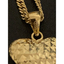 Load image into Gallery viewer, 18K Gold Necklace Chain 20 inches with Puffed Heart Pendant 2.88 grams - Rafant
