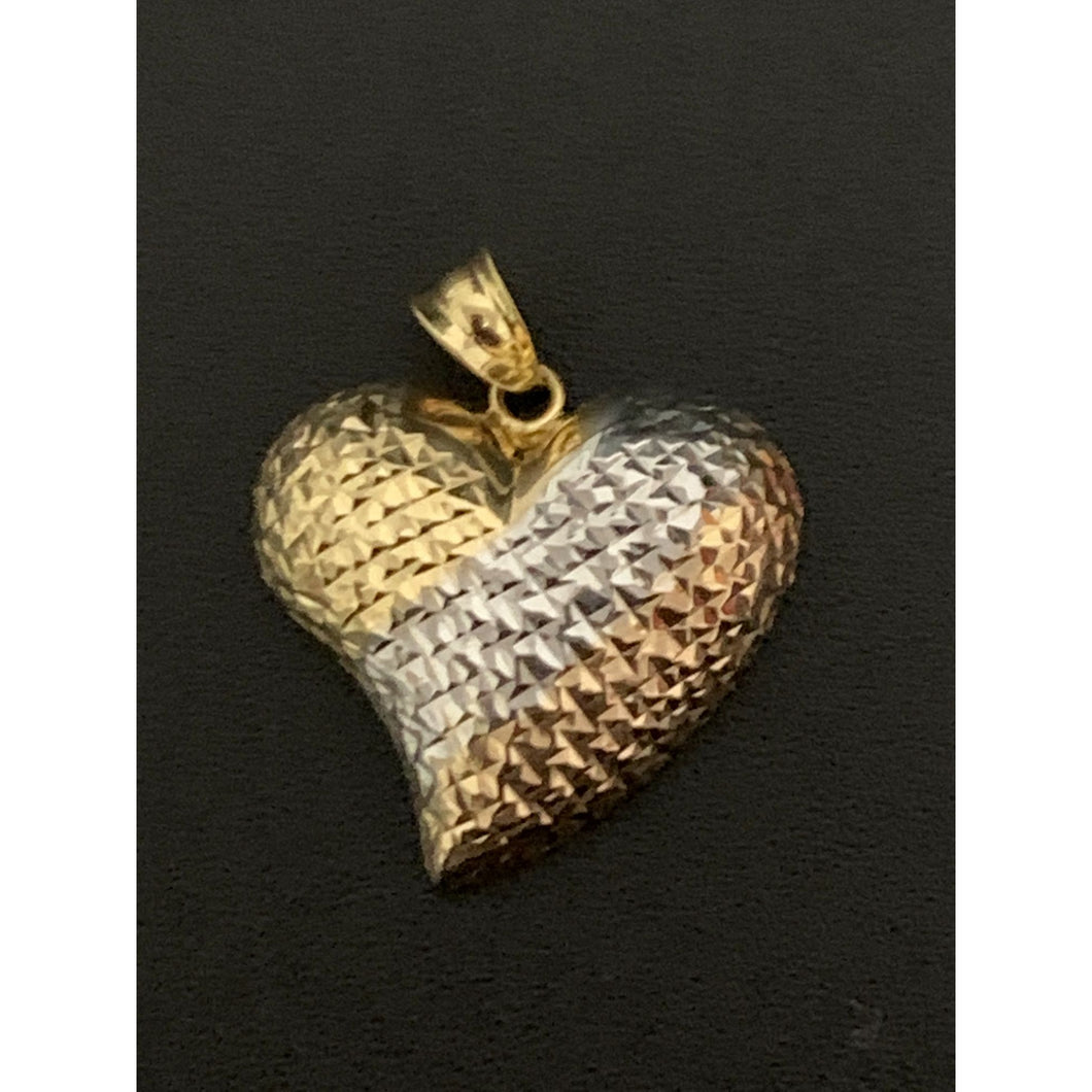 18K Gold Pendant Heart 1.65 grams with Defects Scratches in the Back of the Pendant - Rafant