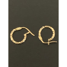 Load image into Gallery viewer, 18K Saudi Gold Earrings Hoops Loops Small 0.75grams - Rafant
